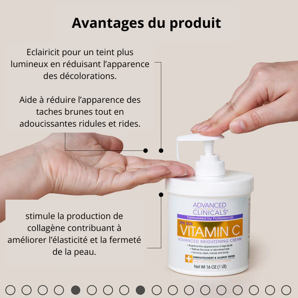 Advanced Clinicals, Vitamine C, Crème éclaircissante
