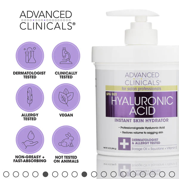 Advanced clinicals Crème Corps Anti-Âge à l'Acide Hyaluronique